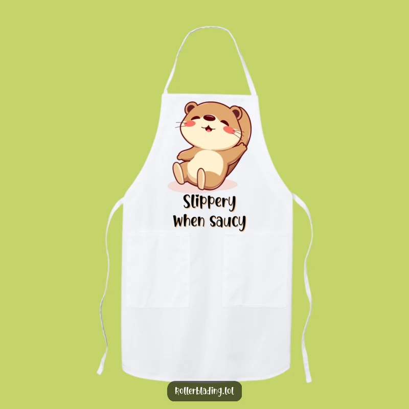 Funny Otter Sliding Apron - Playful Chef Exaggerated Gift