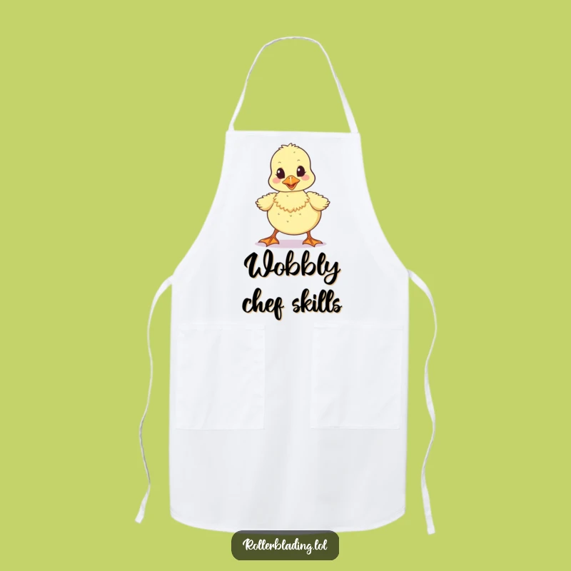 Funny Wobbly Duckling Apron - Unsteady Chef, Adorable Humor, Kitchen Gift