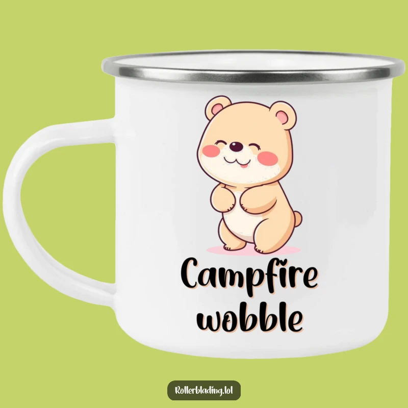 Funny Giggling Bear Camping Mug: Hilarious Wobbles for Outdoor Fun