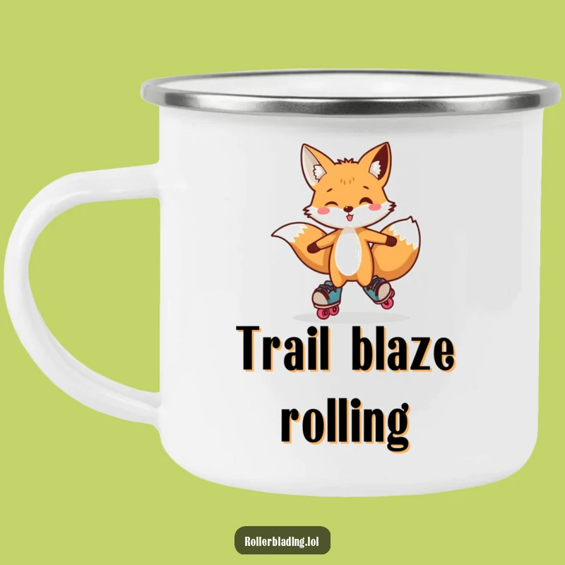 Funny Fox Camping Mug: Durable Roller Skate Mug, Great Gift