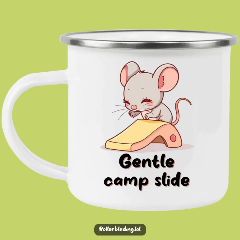 Funny Shy Mouse Sliding Camping Mug - Outdoor Cautious Pet Gift