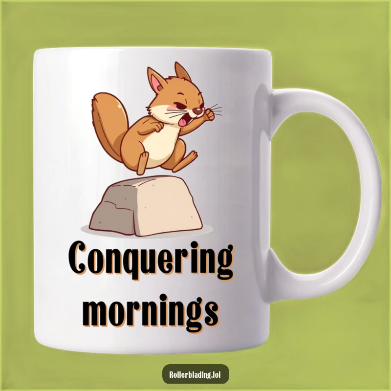 Funny Determined Squirrel Mug - Motivational Gift, Ambitious Animal Mug