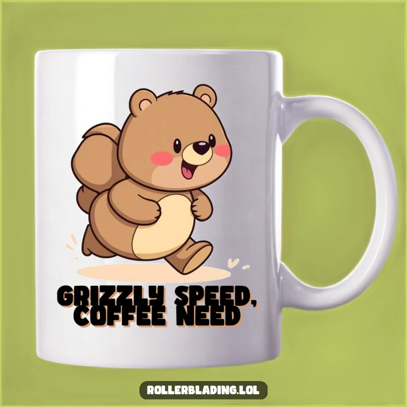 Funny Bear Speeding Mug: A Proud Adventure Gift for Nature Lovers