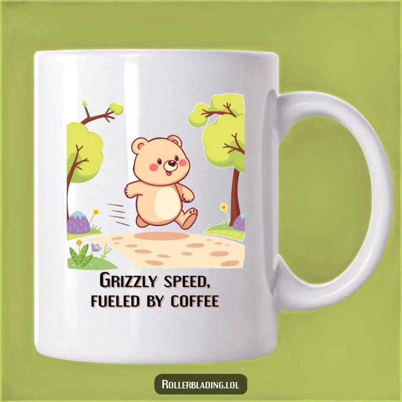 Funny Proud Bear Speeding Mug - Perfect Gift for Nature Lovers Who Enjoy a Laugh
