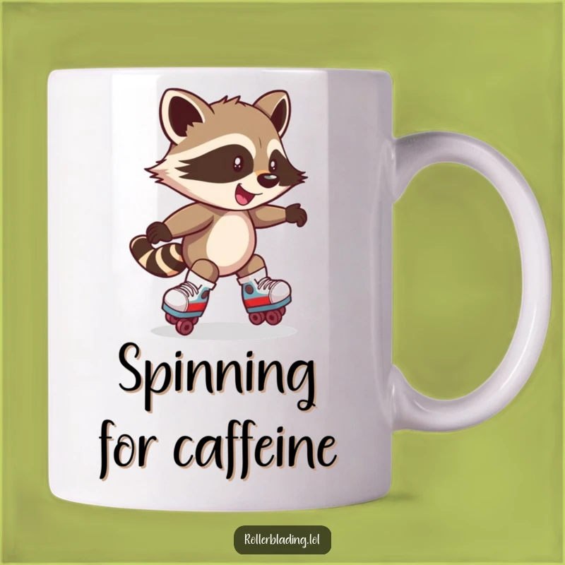 Funny Raccoon Skater Mug: Mischief and Fun, Perfect Gift for Playful Souls