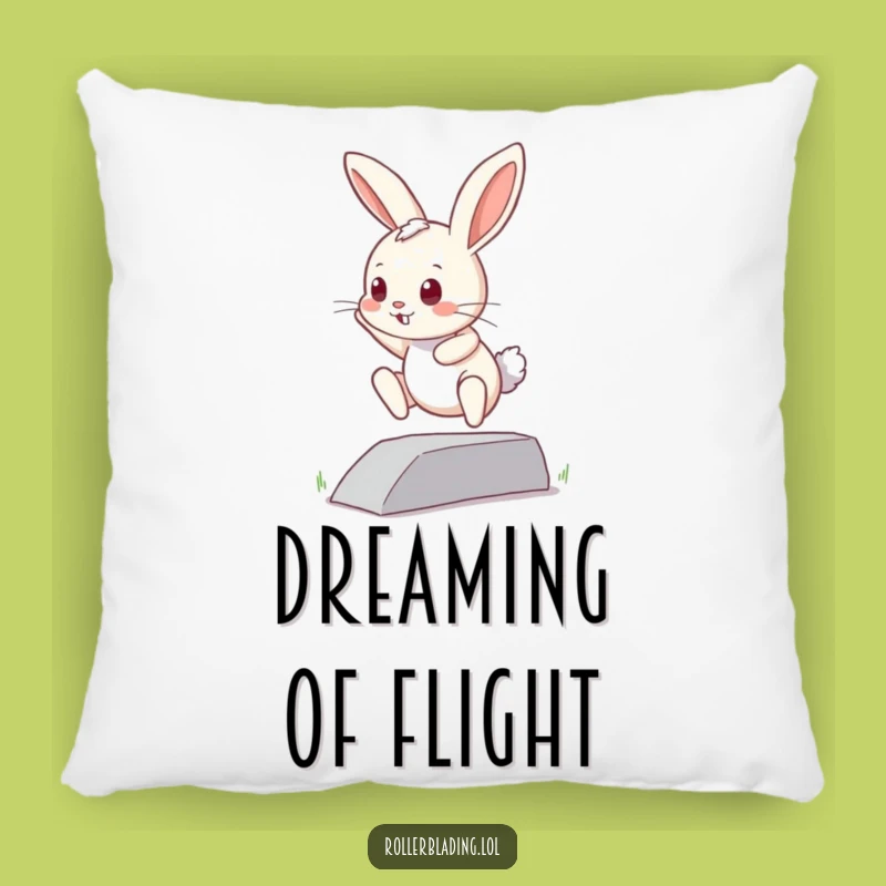 Funny Curious Bunny Pillow: Cozy Comfort with a Brave Bunny's Leap