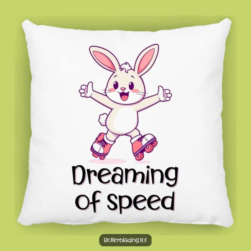 Funny Bunny Roller Skate Pillow - Soft Comfort with Energetic Humor Gift