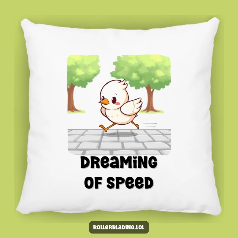 Funny Determined Bird Pillow: Cozy Comfort for Fast Relaxers