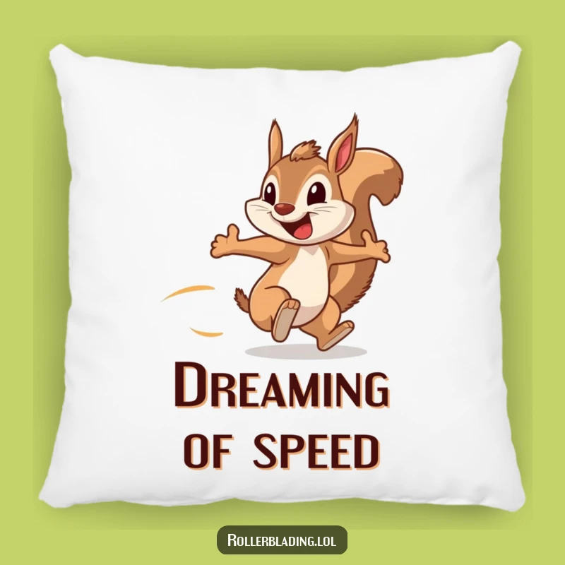 Funny Squirrel Speedster Pillow: Snuggle with Energy and This Hilarious Comfort