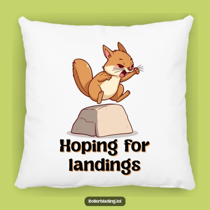 Funny Ambition Squirrel Pillow - Motivational Comfort, Cozy Goal Gift