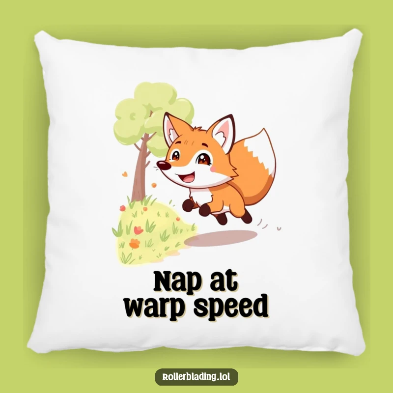 Funny Grinning Fox Pillow: Cozy Comfort with a Playful Fox's Speedster Style