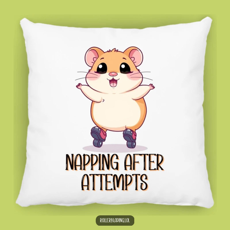 Funny Hamster Roller Skating Pillow: Soft Comfort for Hilarious Efforts