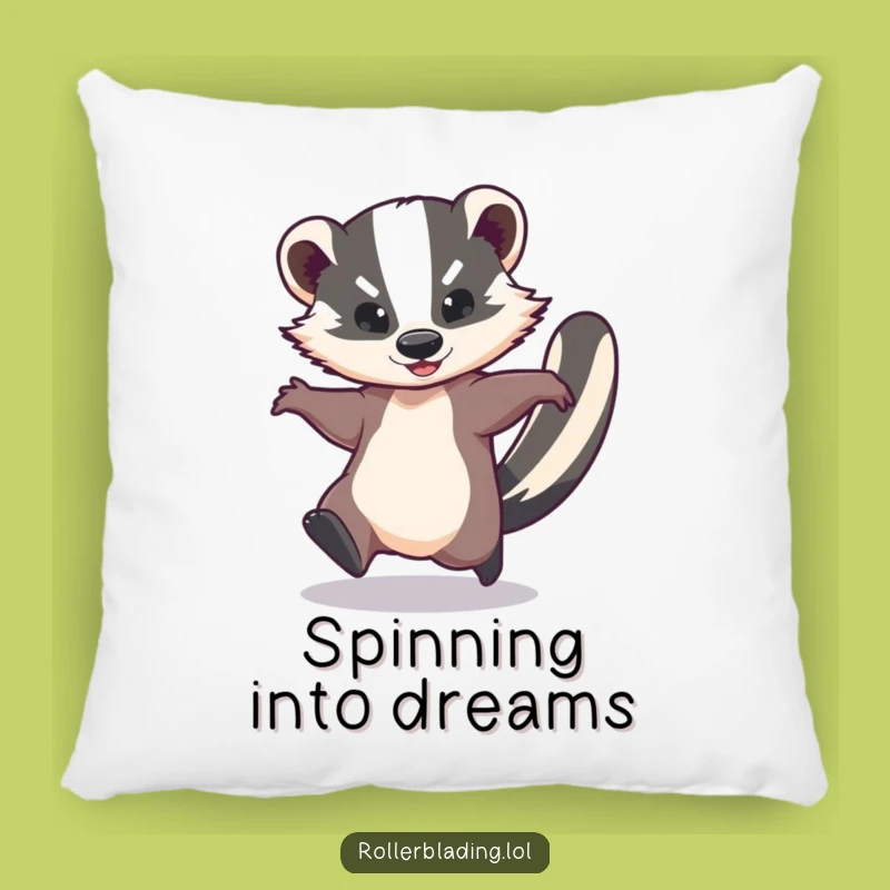 Funny Badger Spin Pillow - Cozy Whimsy Gift, Dynamic Accent Cushion