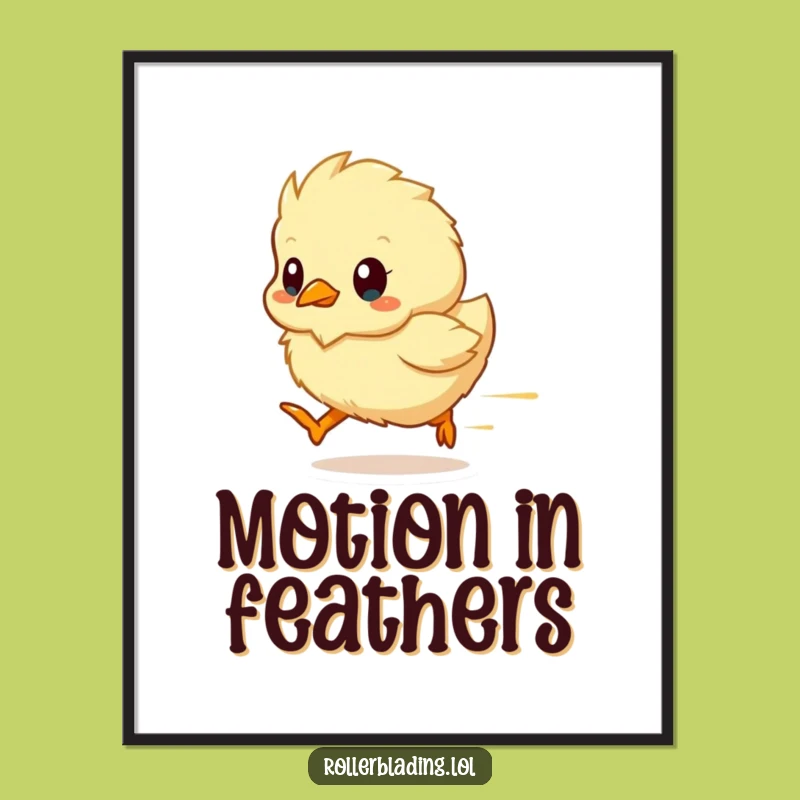 Funny Chick Digital Art - Frame Your Speedy Cuteness Gift