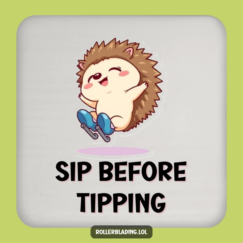 Funny Hedgehog Fall Coaster: Protect Surfaces with Humor, Perfect Gift