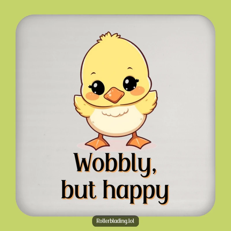 Funny Wobbly Duckling Coaster Set: Adorable Protection for Your Surfaces
