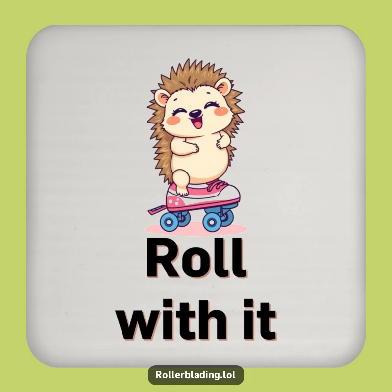 Protect Surfaces Funny Hedgehog Roller Skating Coaster: Quirky Table Decor