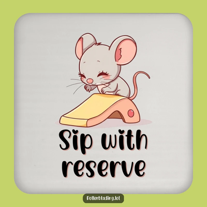 Funny Shy Mouse Sliding Coaster - Cautious Pet Protection, Gift