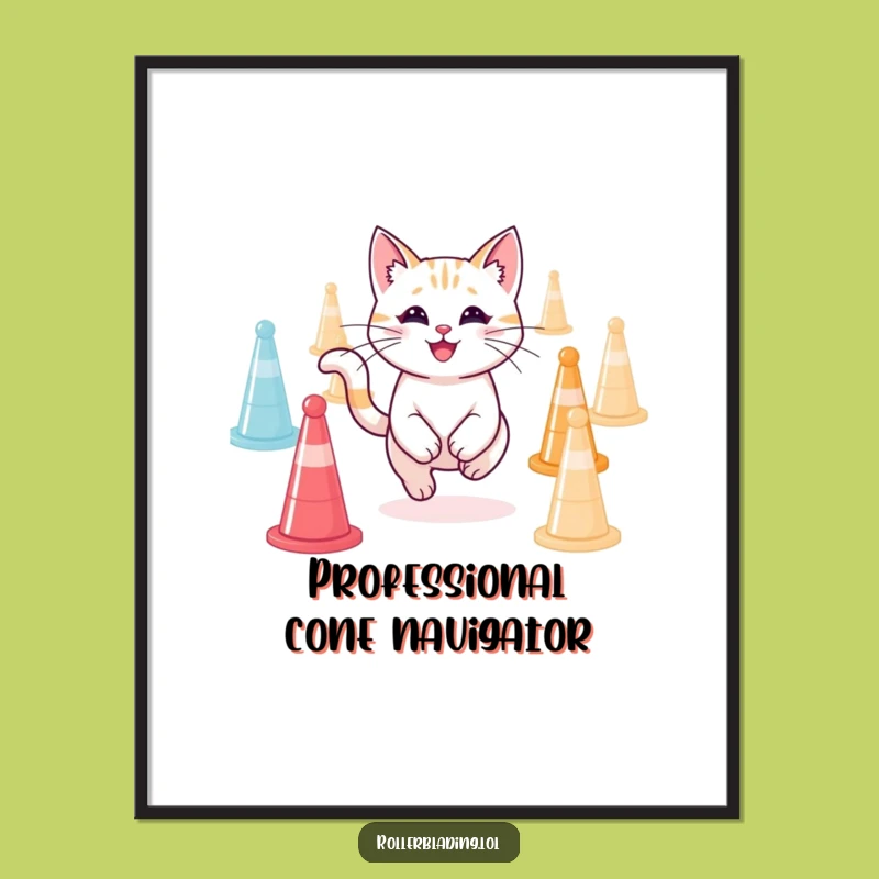 Funny Cat Agility Champion Poster - Hilarious Wall Art for Pet Lovers