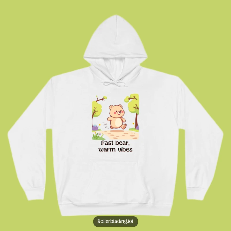 Cozy Funny Proud Bear Speeding Hoodie - Warm & Hilarious Gift for Bears Fans