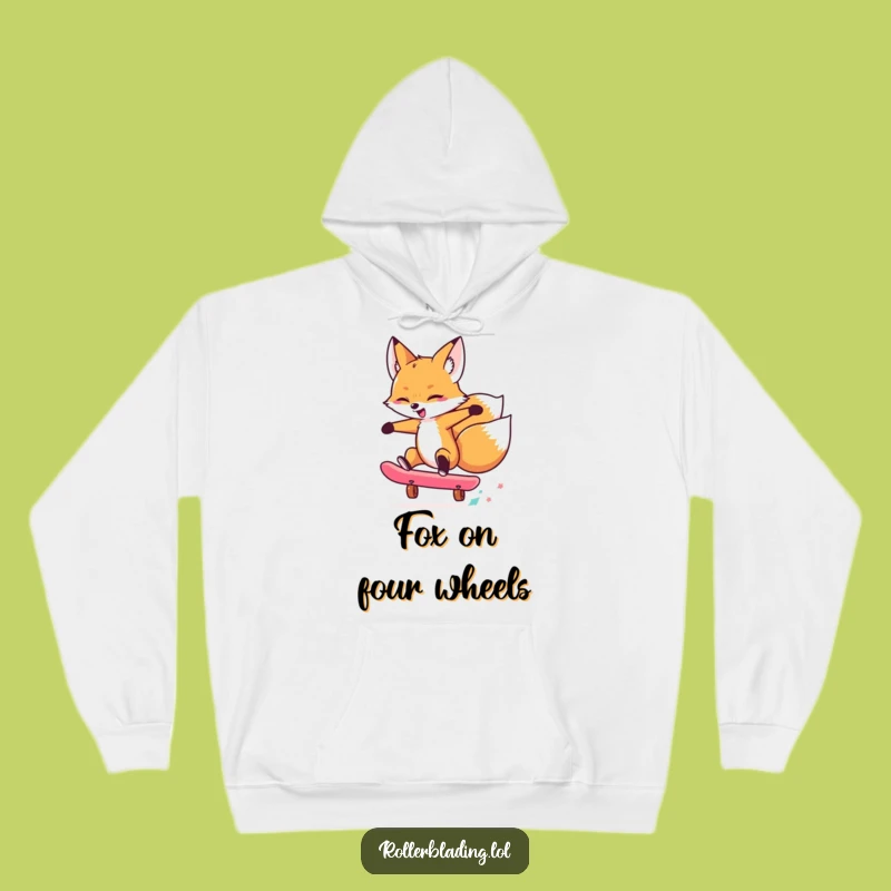 Funny Fox Skateboarder Hoodie: Stay Warm with a Cool Trick Design