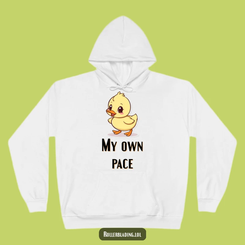 Funny Little Duck Rolling Hoodie - Cozy & Determined Gift for All