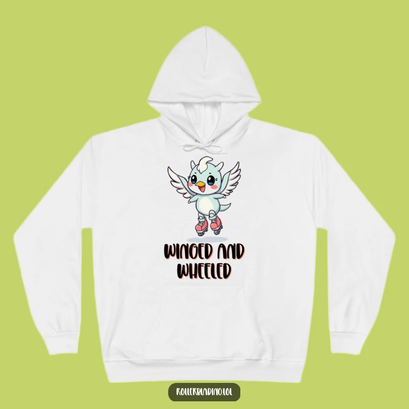 Funny Winged Creature Speed Turn Hoodie: Cozy & Dynamic