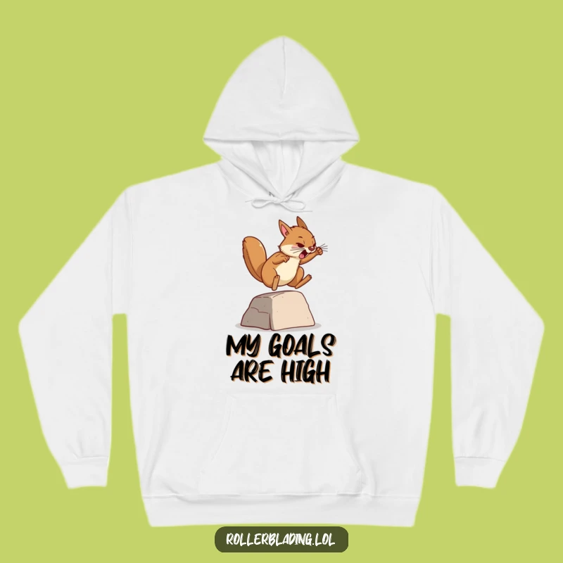 Funny Ambitious Squirrel Hoodie - Cozy Motivational Gift, Determined Apparel