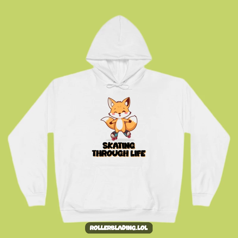Funny Fox Hoodie: Cozy Roller Skate Sweatshirt, Great Funny Gift
