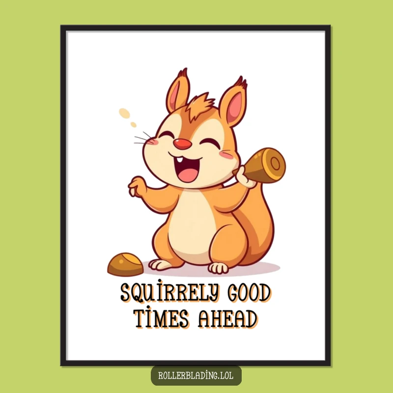 Free Printable Wall Art: Funny Squirrel Yelling Downloadable Gift!