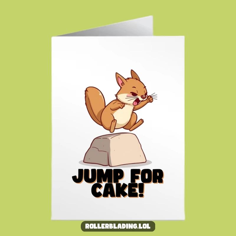 Free Printable Squirrel Birthday Card: Determined Jump, Risky DIY Gift