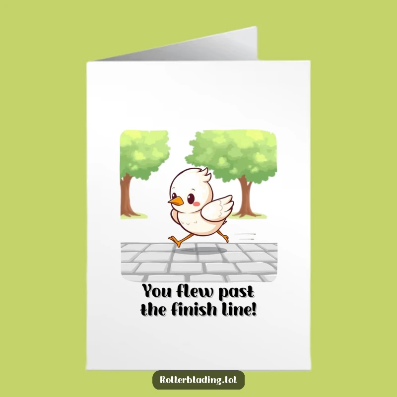 Free Printable Congratulations Card: Bird's Fast Finish, Amazing Downloadable Gift