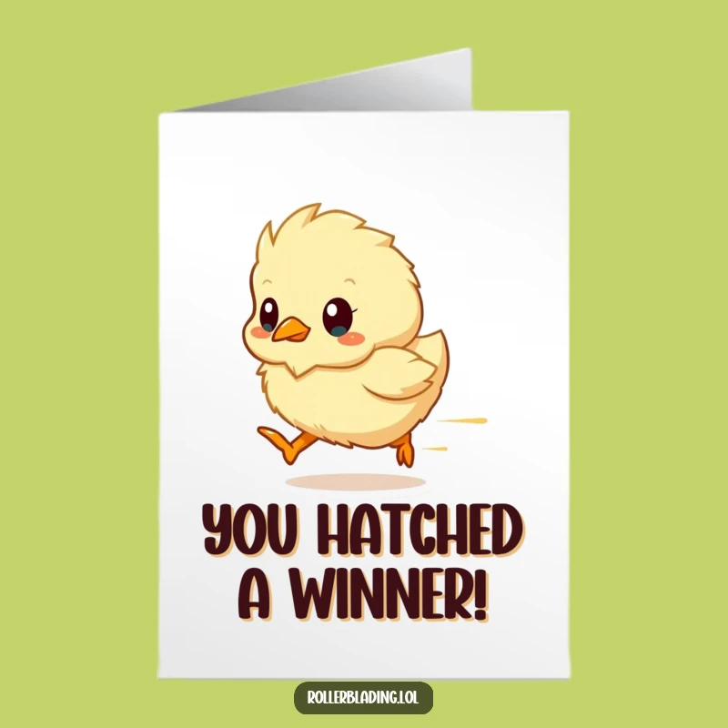 Free Printable Congrats Card: Fast Chick Speeding Downloadable Gift!