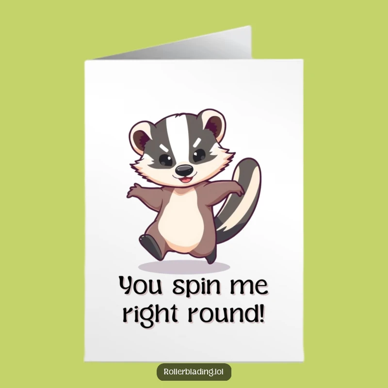 Free Printable Badger Congrats Card: Elegant Spin, Celebrate Success