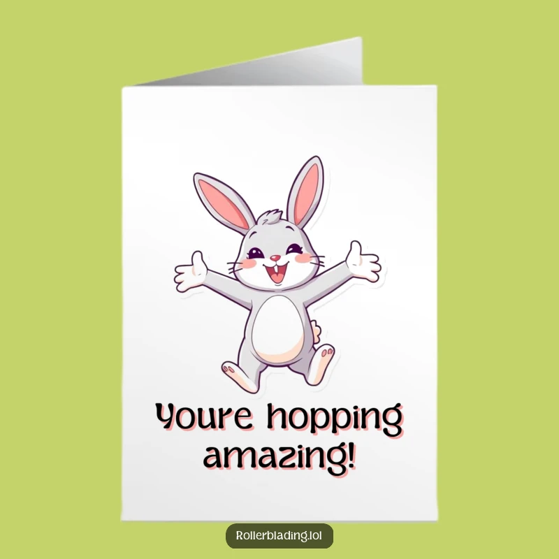 Free Printable Bunny Congrats Card Humorous Downloadable Gift for Big Wins