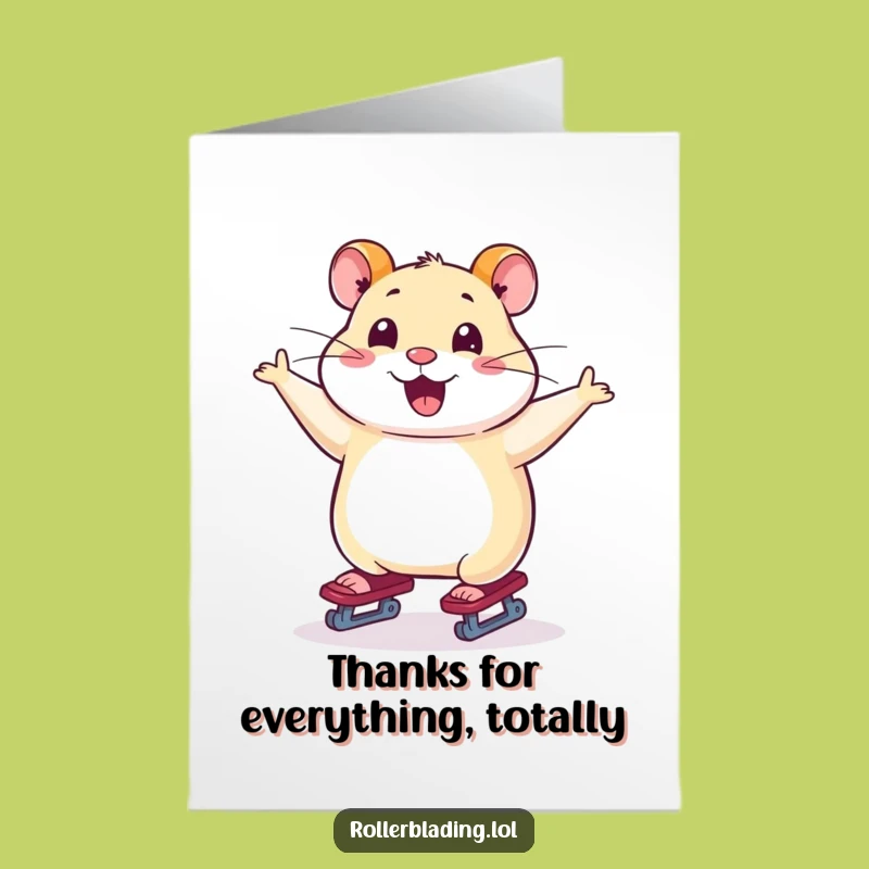 Free Printable Hamster Thank You Card: Send Thanks with Funny Downloadable Art