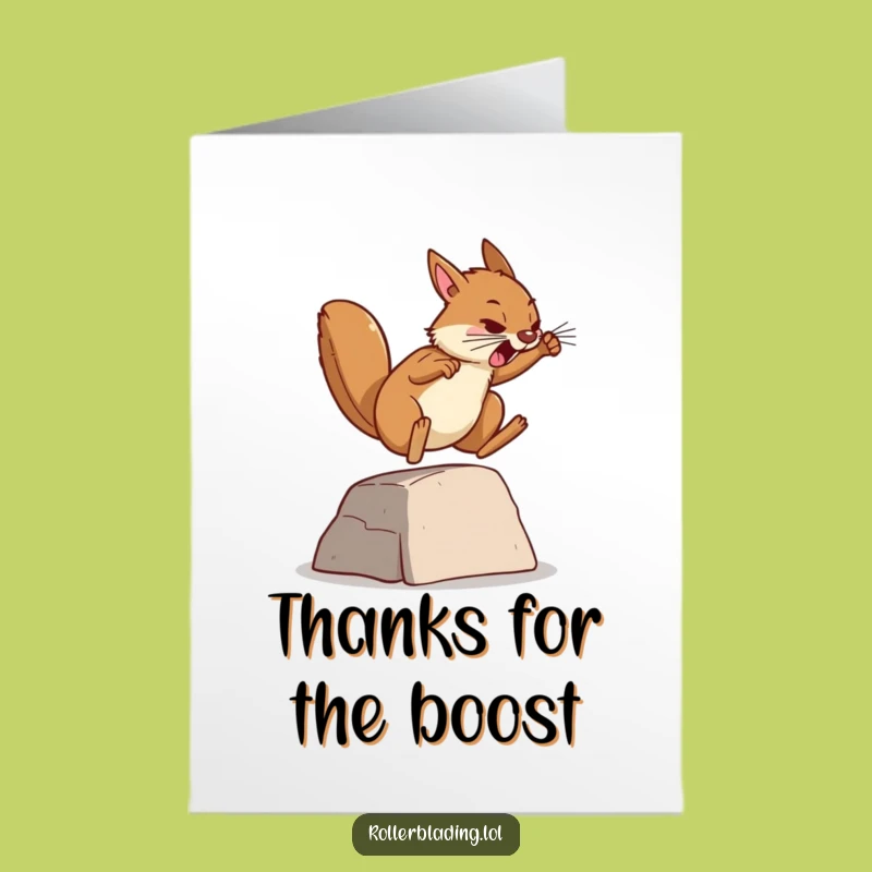 Free Printable Thank You Card: Squirrel's Leap of Gratitude, DIY