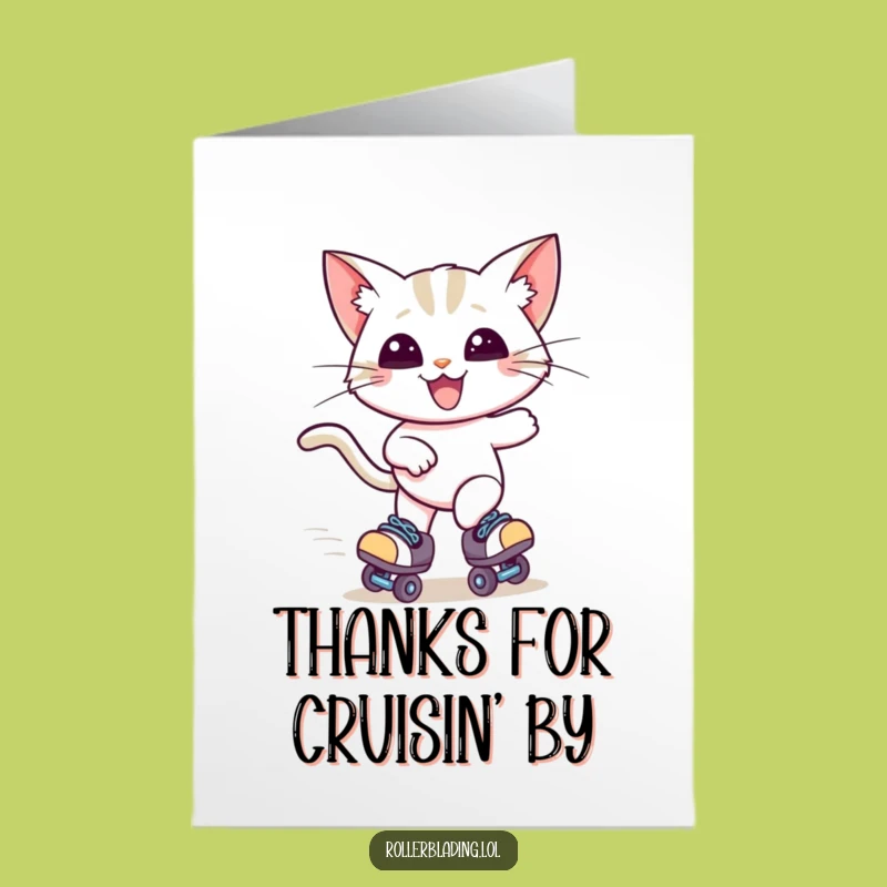 Free Printable Thank You Card: Speedy Cat Thanks You, Funny Gratitude Greeting