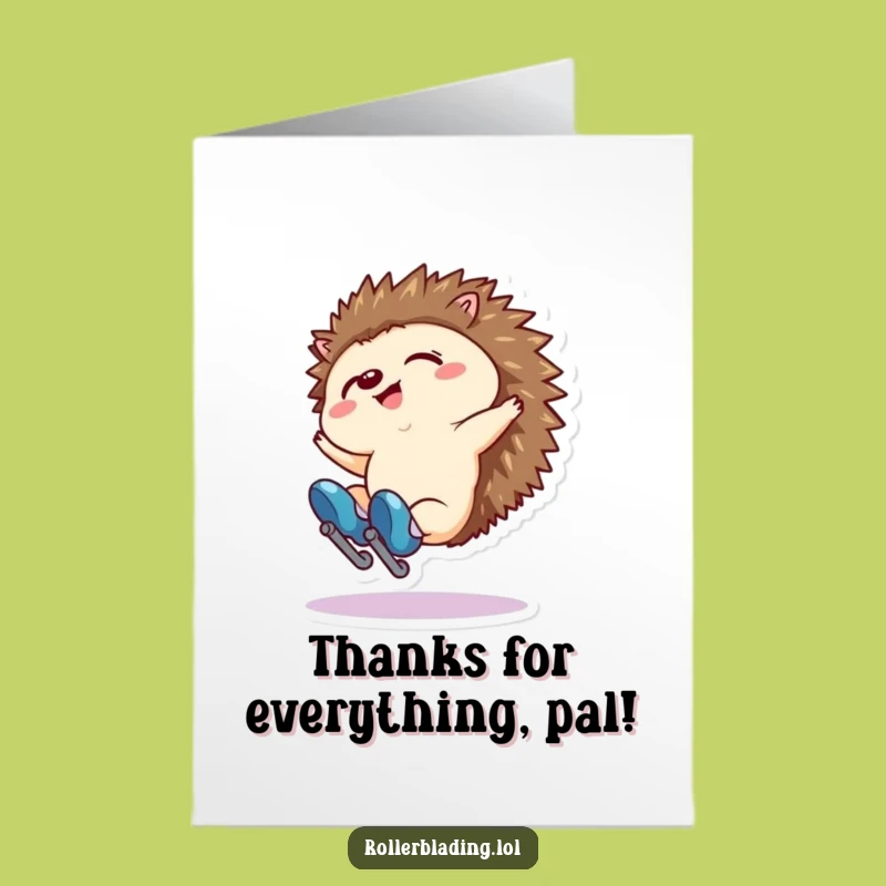 Free Printable Thank You Card: Hedgehog's Funny Thanks, Gratitude, Downloadable Gift!