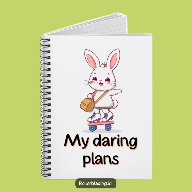 Funny Bunny Roller Skate Ideas Notebook: Jot Down Your Goals