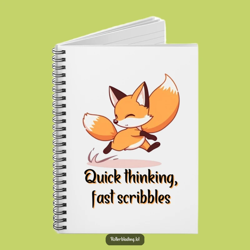 Funny Fox Roller Skating Notebook: Notes on Speed, Hilarious Gift!