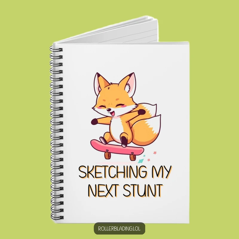 Funny Fox Skateboarder Notebook: Jot Down Ideas with Humor
