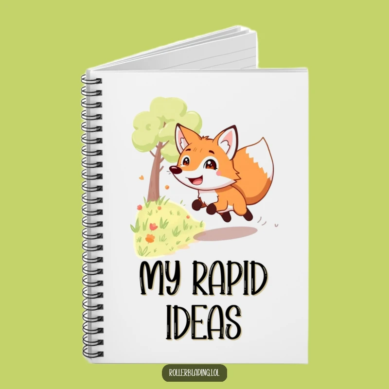 Funny Grinning Fox Notebook: Jot Down Ideas with a Playful Fox's Speedster Style
