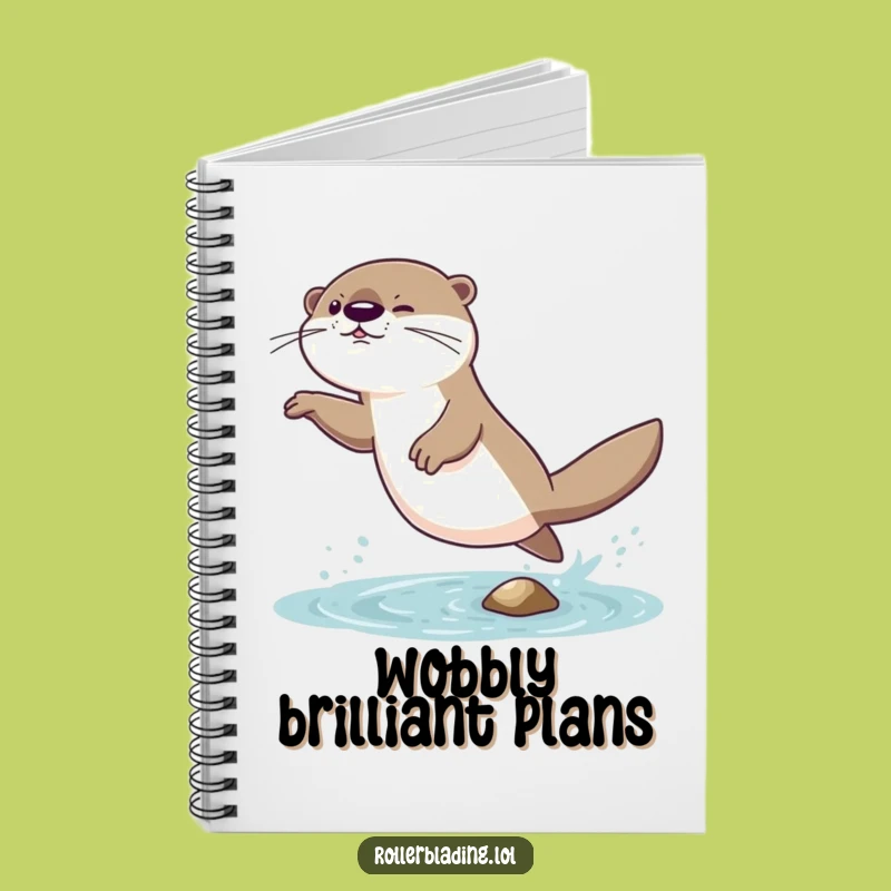 Funny Otter Jumping Notebook - Giggling Wobble Journal, Gift