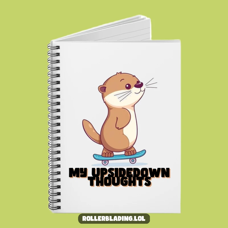 Funny Otter Skating Notebook: Proud Backwards Athlete Journal, Creative Humorous Gift