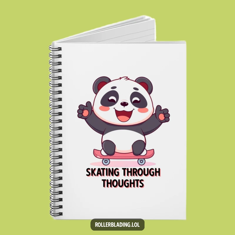 Funny Panda Notebook: Jot Down Joyful Ideas, Perfect Skating Funny Gift