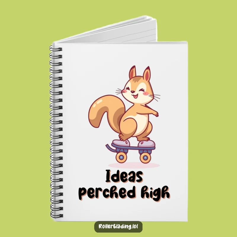 Funny Squirrel Roller Skate Notebook: Jot Down Ideas with Cheerful Balance