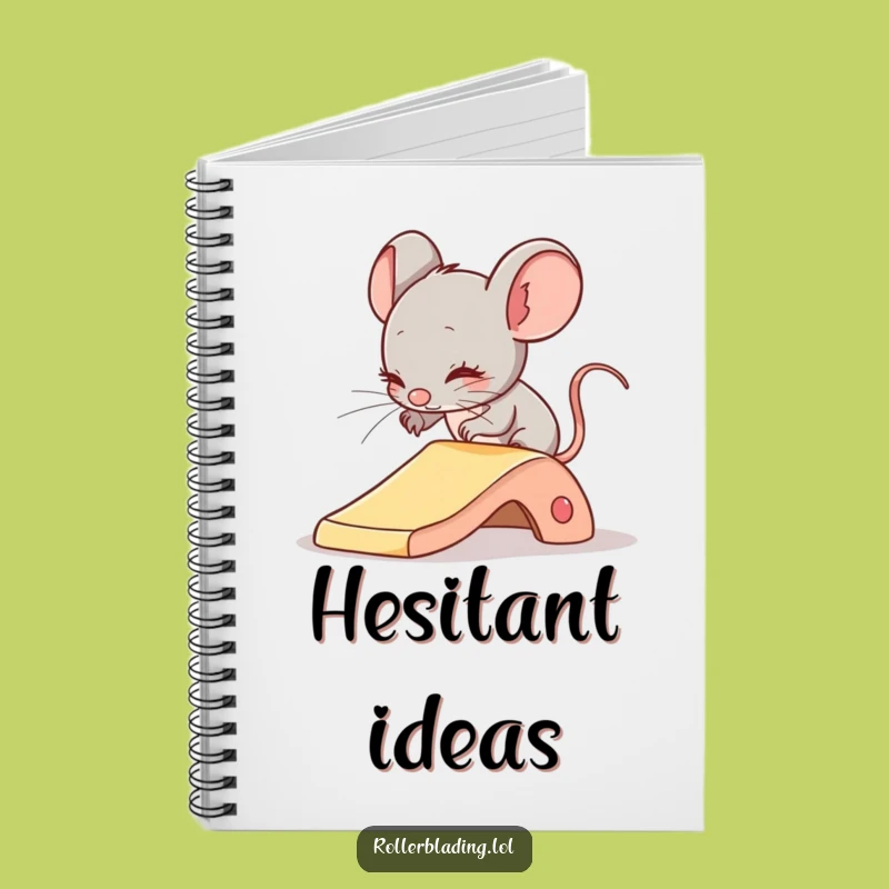 Funny Shy Mouse Sliding Notebook - Cautious Pet Journal, Gift