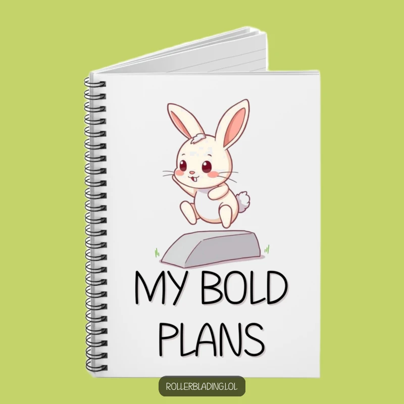 Funny Curious Bunny Notebook: Jot Down Ideas with a Brave Bunny's Leap