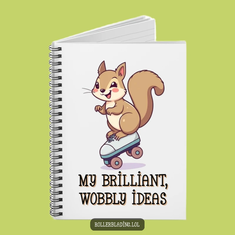 Funny Squirrel Roller Skate Notebook: Jot Down Ideas with a Balancing Act